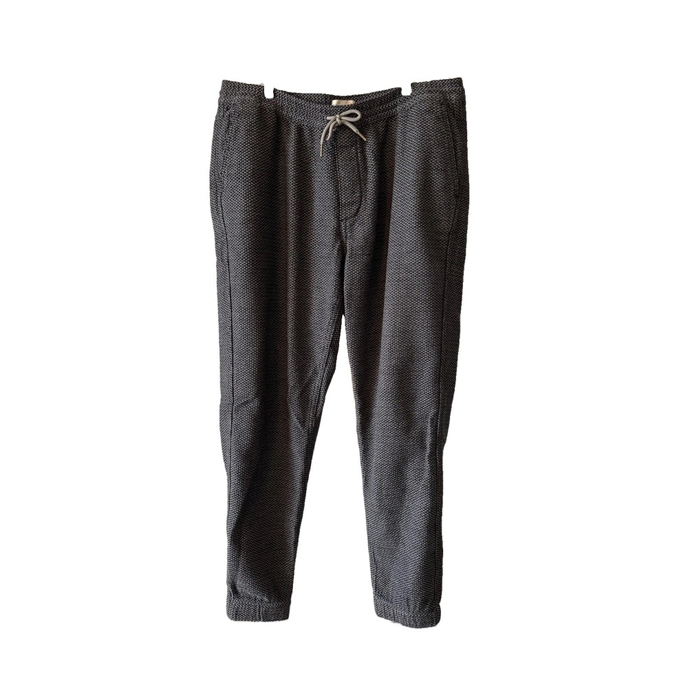 Taylor Stitch Huckberry Black Tweed Pull On Drawstring Jogger Pants Mens XL